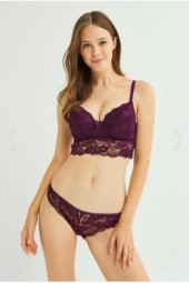 Dantelli Destekli Bralet Sütyen Takımı - 3