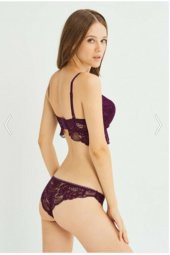 Dantelli Destekli Bralet Sütyen Takımı - 6