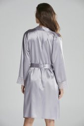 Saten Dantelli Gecelik & Sabahlık Takım thumbnail 3