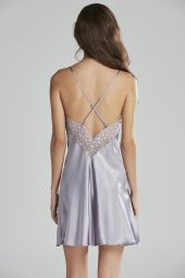 Saten Dantelli Gecelik & Sabahlık Takım thumbnail 6