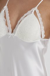 Saten Dantelli Gecelik & Sabahlık Takım - 6