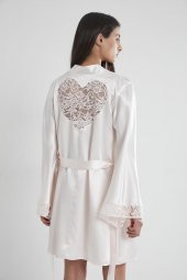 Saten Dantelli Gecelik & Sabahlık Takım thumbnail 4