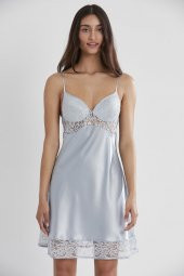 Saten Dantelli Gecelik & Sabahlık Takım thumbnail 6