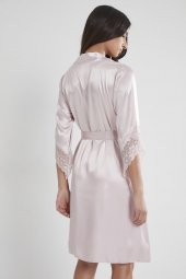 Saten Dantelli Gecelik & Sabahlık Takım thumbnail 3