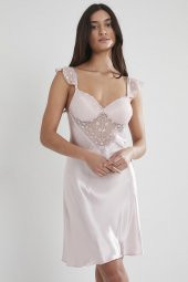 Saten Dantelli Gecelik & Sabahlık Takım thumbnail 4