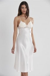 Saten Dantelli Gecelik & Sabahlık Takım - 5