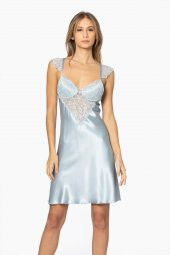 Saten Dantelli Gecelik & Sabahlık Takım thumbnail 1