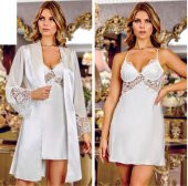 SATEN GECELİK SABAHLIK TAKIM thumbnail 2