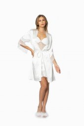 Saten Dantelli Gecelik & Sabahlık Takım thumbnail 2