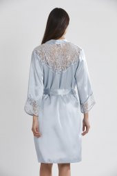 Saten Dantelli Gecelik & Sabahlık Takım thumbnail 5