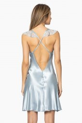 Saten Dantelli Gecelik & Sabahlık Takım thumbnail 3