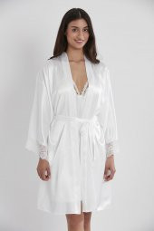 Saten Dantelli Gecelik & Sabahlık Takım thumbnail 3