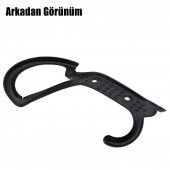 Portmanto Vestiyer Duvar Askısı Metal Dolap Elbise Askılığı Siyah thumbnail 5