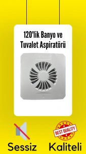120LİK BANYO TUVALET ASPİRATÖR HAVALANDIRMA FANI - 2