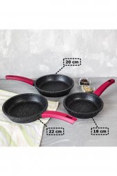 gülsan Elit Granit Döküm 3 Lü Tava Seti 18-20-22 Cm - 2