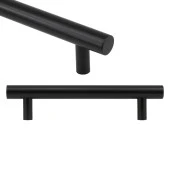 Gül Boylu Mobilya Dolap Kapak Çekmece Kulpu Kulbu 96 mm Mat Siyah Metal Kulp - 4