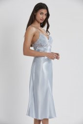 Saten Dantelli Gecelik & Sabahlık Takım thumbnail 7