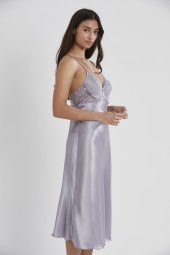 Saten Dantelli Gecelik & Sabahlık Takım thumbnail 6