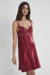 Saten Dantelli Gecelik & Sabahlık Takım thumbnail 4