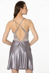 Saten Dantelli Gecelik & Sabahlık Takım thumbnail 4