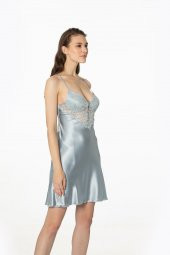 Saten Dantelli Gecelik & Sabahlık Takım thumbnail 4