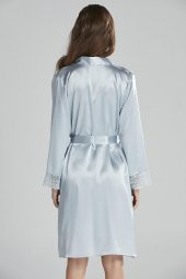 Saten Dantelli Gecelik & Sabahlık Takım thumbnail 3