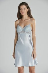 Saten Dantelli Gecelik & Sabahlık Takım thumbnail 4