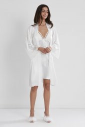 Saten Dantelli Gecelik & Sabahlık Takım thumbnail 1