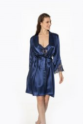 Saten Dantelli Gecelik & Sabahlık Takım thumbnail 1