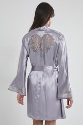 Saten Dantelli Gecelik & Sabahlık Takım thumbnail 4