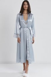 Saten Dantelli Gecelik & Sabahlık Takım thumbnail 3