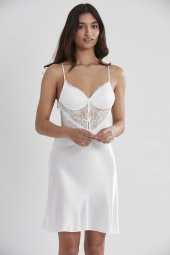 Saten Dantelli Gecelik & Sabahlık Takım - 5