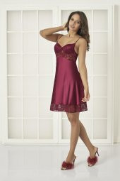 Saten Dantelli Gecelik & Sabahlık Takım thumbnail 1