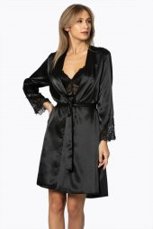 Saten Dantelli Gecelik & Sabahlık Takım thumbnail 2