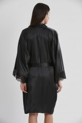 Saten Dantelli Gecelik & Sabahlık Takım thumbnail 4