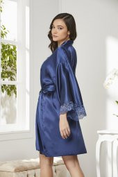 Saten Dantelli Gecelik & Sabahlık Takım thumbnail 3