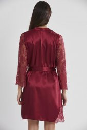 Saten Dantelli Gecelik & Sabahlık Takım thumbnail 3