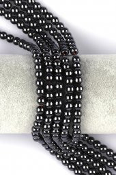 Hematit Doğal Taş Dizi 6 mm Küre Kesim thumbnail 1