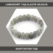 Adaptasyon Taşı Labradorit Doğal Taşı Elastik Bileklik DB149 - 1