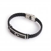 Ay Yıldız Tasarımlı Bay/Bayan Çelik Bileklik Paslanmaz, Kararmaz, Ayarlanabilir! - 1