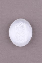 Sahi Aksesuar Selenit Doğal Taş Lazer İşlemeli Parça 7 cm - 1