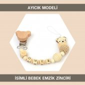Ahşap Emzik Zinciri - Emzik Askısı - Bebek Hediyesi BEZ060 - 1