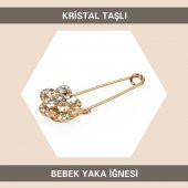 Kristal Taşlı Bebek Yaka İğnesi (Broş) - 1