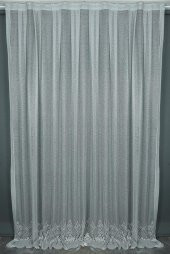 GENİŞ ETEK MODEL GRİ RENK TEK KANAT Hazır dikilmiş Pileli Fon Perde 150*260 cm - 1