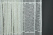 GÖBEKLİ DANTEL MODEL KREM RENK TEK KANAT Hazır dikilmiş Pileli Fon Perde 300*260 cm thumbnail 2