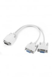 VGA 2li Çoklayıcı Y Splitter kablo 1 erkek 2 dişi - 2