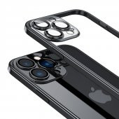 KNY Apple İphone 14 Pro Kılıf Renkli Kenarlı Sert Riksos Kapak Yeşil - 3