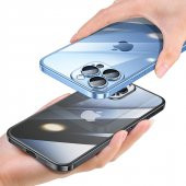 KNY Apple İphone 14 Pro Kılıf Renkli Kenarlı Sert Riksos Kapak Yeşil - 5