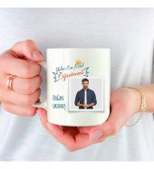 Kişiye Özel Öğretmenler Günü Fotoğraf Baskılı Porselen Beyaz Kupa Bardak HK2322 thumbnail 1