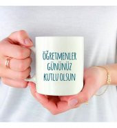 Kişiye Özel Öğretmenler Günü Fotoğraf Baskılı Porselen Beyaz Kupa Bardak HK2322 thumbnail 2